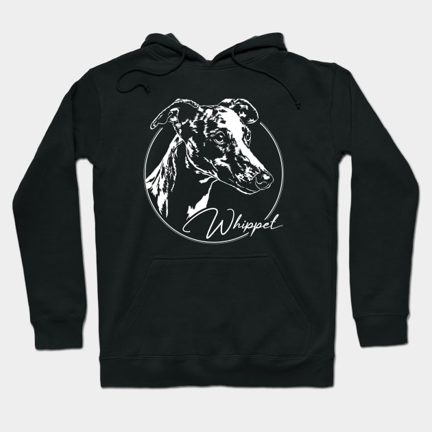 Funny Proud Whippet dog portrait sighthound mom Hoodie by wilsigns